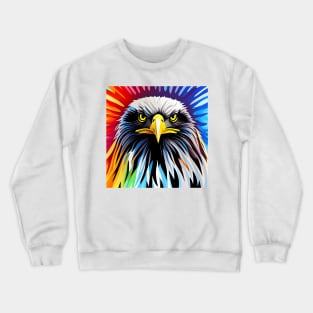 Bald Eagle Rainbow Design Crewneck Sweatshirt